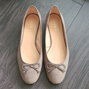 Zara suede flats